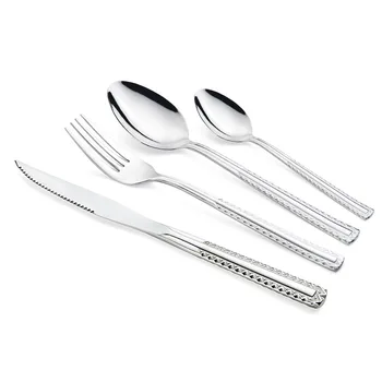 

High-quality Stainless Steel Cutlery Set Steak Knife Dinner Fork Spoon Household Tableware Jogo De Jantar Couverts De Table