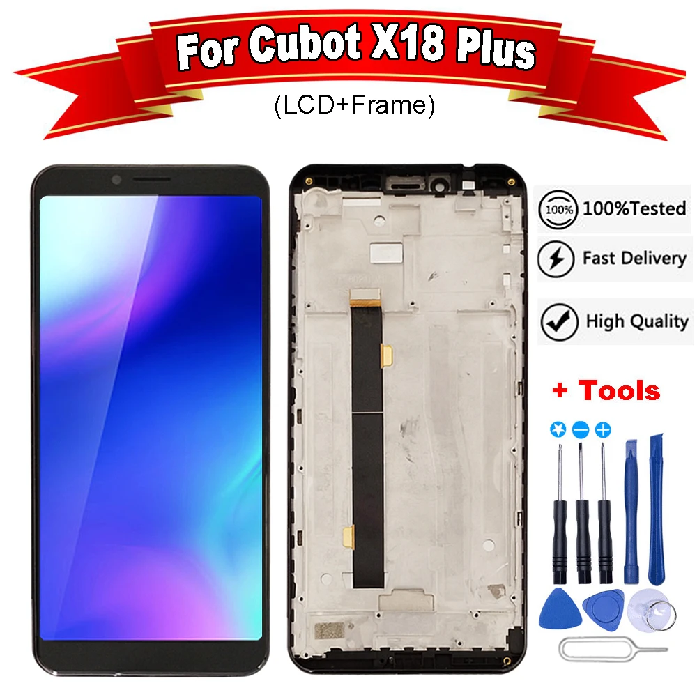 ЖК дисплей и сенсорная панель дигитайзера для Cubot X18 Plus запасные части в сборе 5 99
