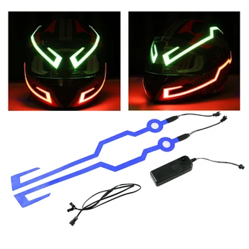 

Motorcycle Helmet Light Strip LED Night Signal Light Stripe Glowing Night Luminous Modified Strip Helmet Sticker