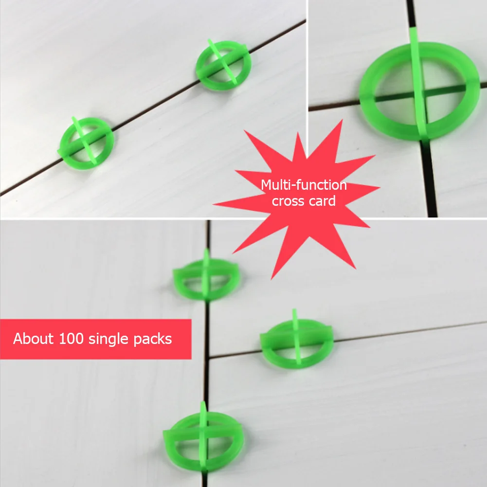 

100pcs Cross Space Tile Leveling Recyclable Plastic Tile Leveling System Base Spacer Floor Wall Leveler For Contrution Tools