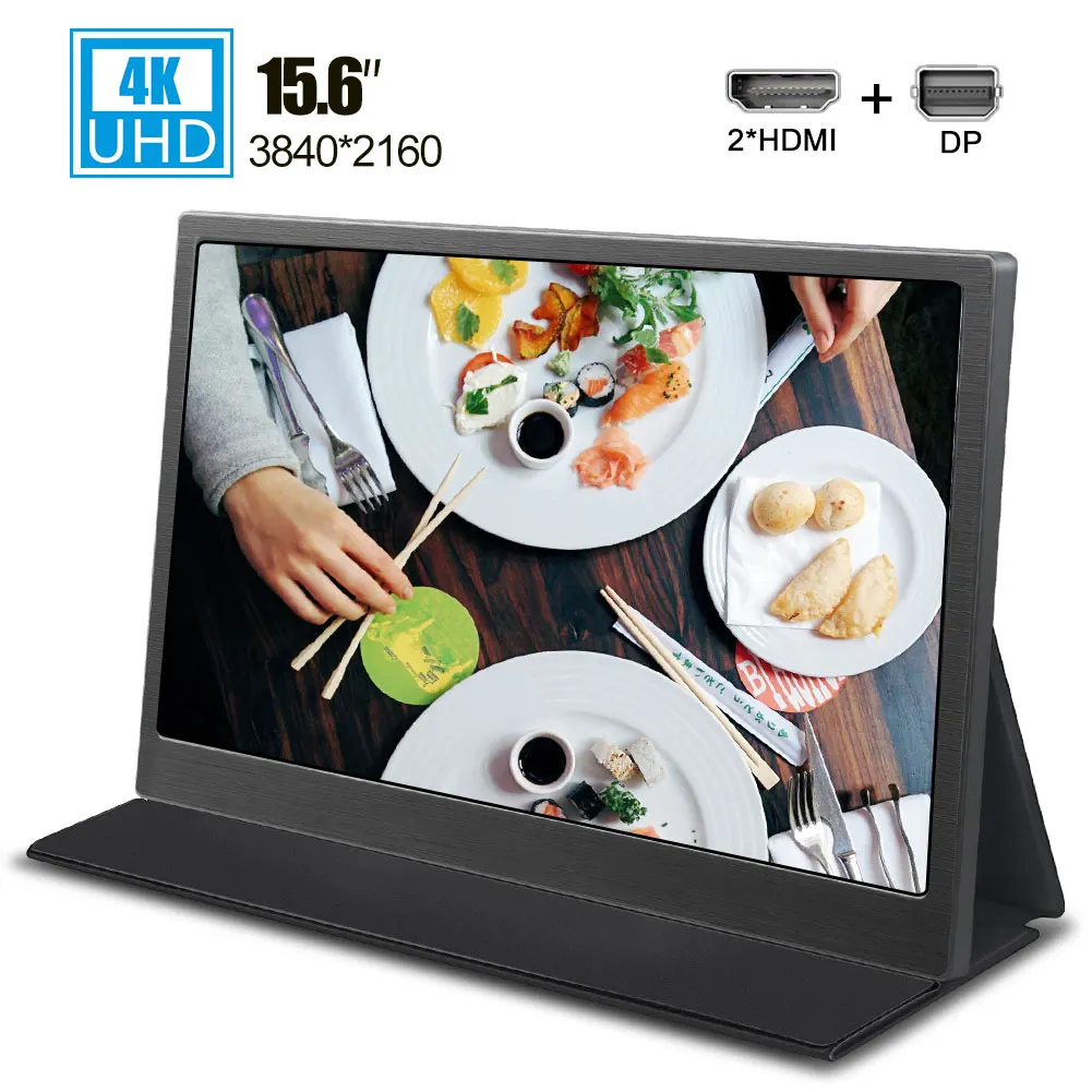 15 6 4K портативный монитор IPS экран 3840x2160 UHD ЖК дисплей witn Тип c две колонки для банка