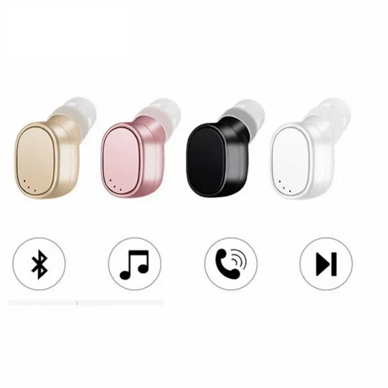 Mini Bluetooth Headset Wireless Earphone Portable USB Magnetic Charging Headset Invisible Sport Earbud Headset For iPhone 8 12