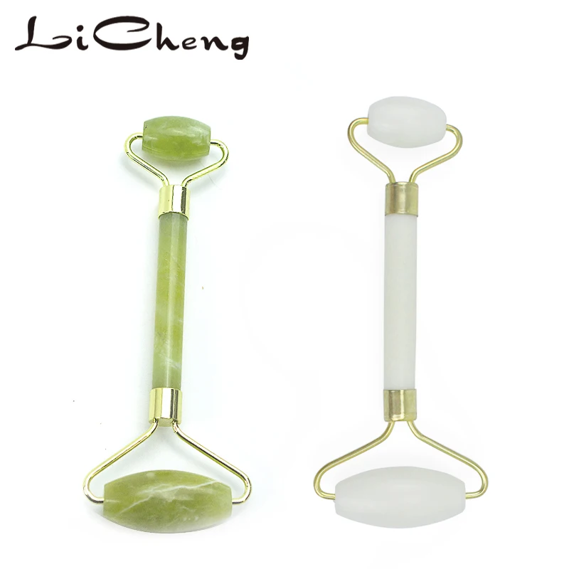 Licheng Jade роликовый лицевой массаж натуральный розовый кварцевый камень красота роликовый инструмент подарок для девочки портативный массажер для подтяжки лица