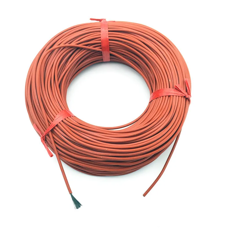 

5m/lot 6K 72Ω Silicone Rubber Carbon Fiber Heating Cable Infrared Underfloor Heater Electric Wire Warm Warming Line Home Floor