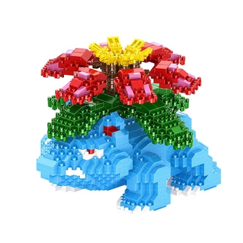 

Bulbasaur Building Blocks Charizard Mini Bricks DIY Anime Assembly Model Game Mirco Figures Gifts Toys For Kids 1614pcs Bricks