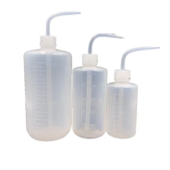 

White curved mouth washing bottle plastic, 250ml-1000ml succulent plant watering bottle, laboratory plastic washing bottle