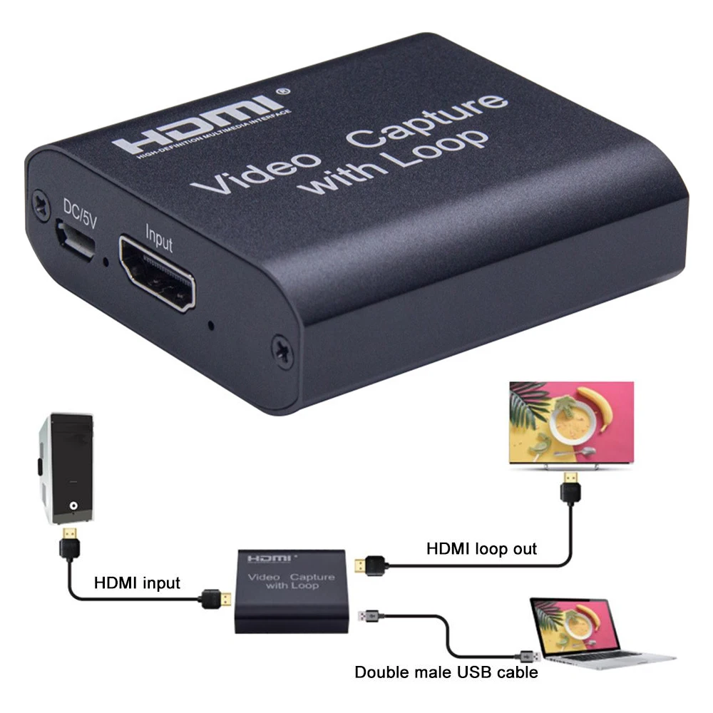 1080P съемочного аппарата HDMI к USB 2 0 4K Карта видеозахвата ключ записи игры потоковая