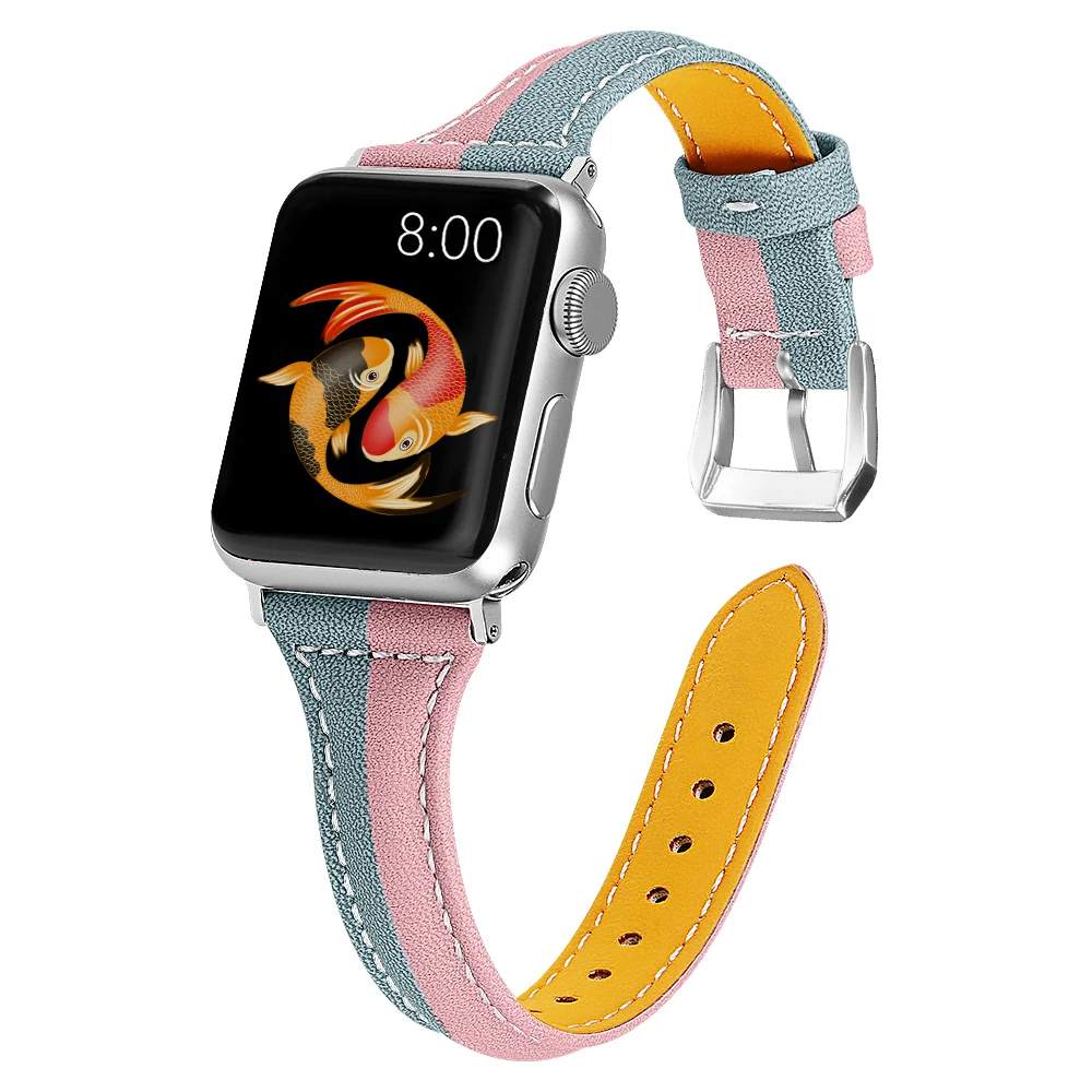 Apple, кожаный ремешок для часов 5, 4, 3, 2, 1, Iwatch ремешок 38 мм, 42 мм, браслет, Аксессуары для умных часов, браслет для Apple Watch, ремешок 40 мм, 44 мм