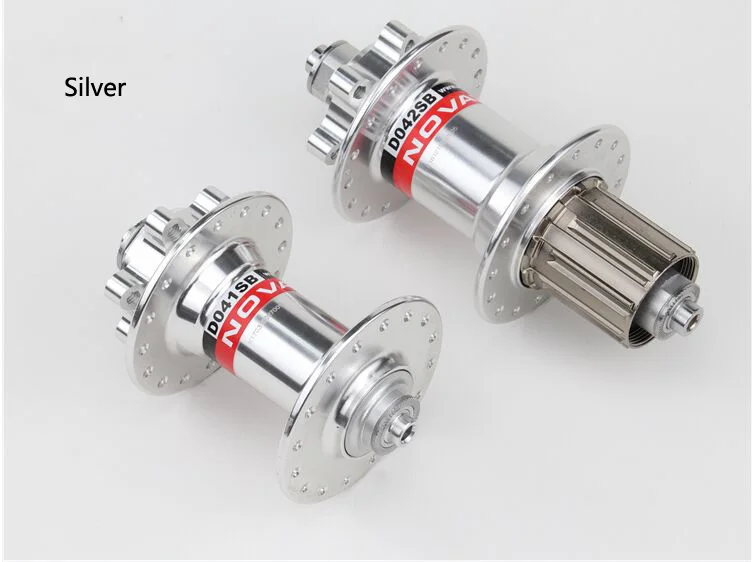 silver 32 holes Novatec велосипедная ступица MTB D041SB D042SB горный велосипед втулки передние+ задние+ быстросъемный комплект дисковых подшипников 28 32 36 отверстий - Цвет: silver 32 holes