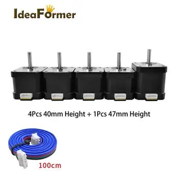 

5pcs 3D Printer Nema 42 Stepper Motors 42BYGH26H-S-20Y 1.7A + Motor 4pcs 42BYGH40H-23 1.5A for DIY Prusa 3D Printer parts
