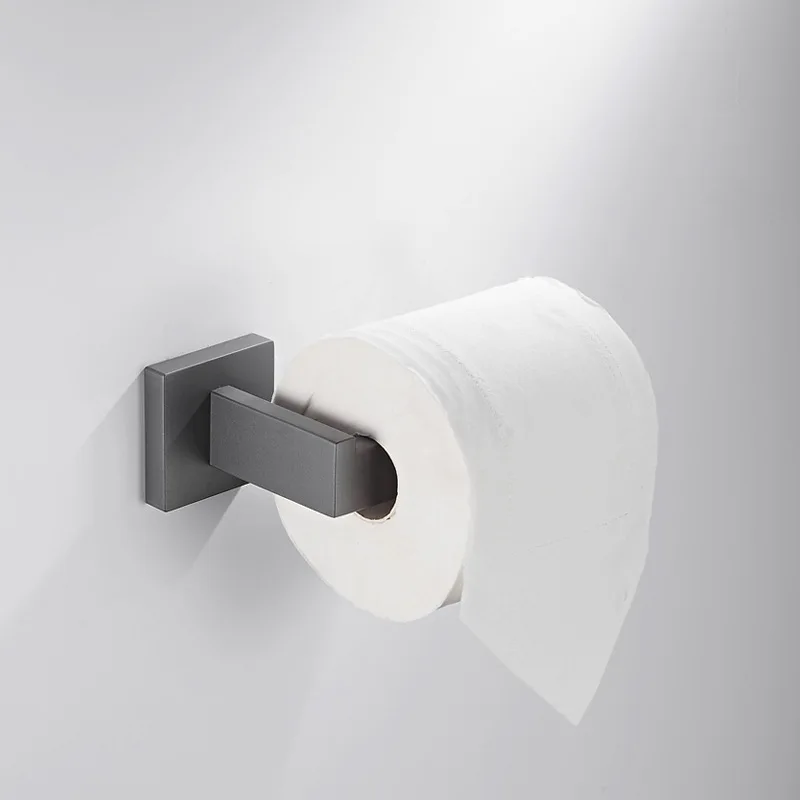 Bathroom Accessories Towel Rail Bar Toilet Paper Holder Gun Gray Towel Hook Stainless Steel Bedroom Wall Mount Bath Hardware Set