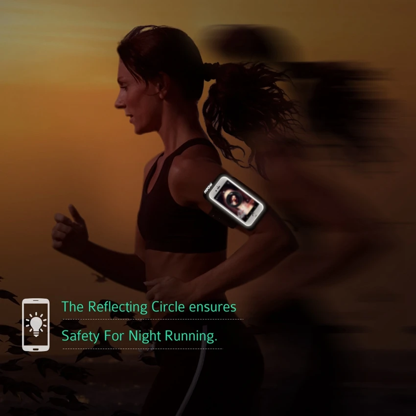 Mpow Топ для iPhone 7 Sweatproof нарукавный чехол для занятий спортом и бега 5,2 дюйма с регулируемым ремешком для iPhone 7 и т. Д. Смартфонов