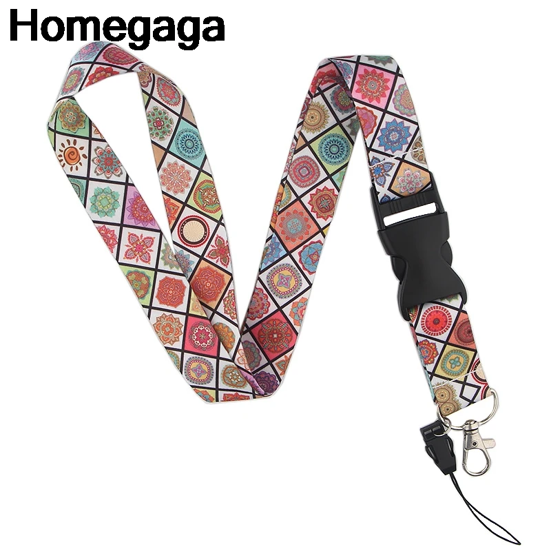 Homegaga винтажный узор Lanyards id Держатели для телефонов ожерелье аксессуар для ключей шеи ремни нагрудные опознавательные Значки для идентификации владельцев тесьма D2333