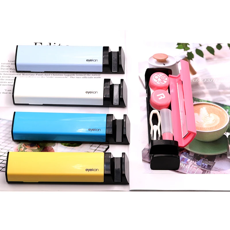 

COLOUR_MAX High Quality Contact Lens Case Container With Mirror Box for Contact lens Used as Phone Hold