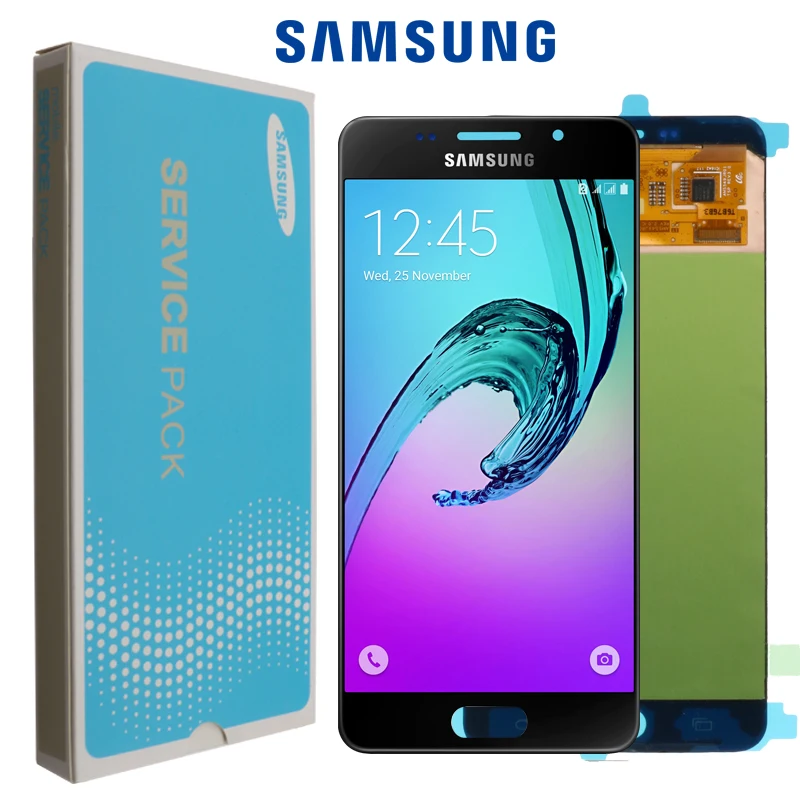 5,5 ''Супер AMOLED lcd для SAMSUNG Galaxy A7 lcd дисплей A710 A710F A710M дисплей кодирующий преобразователь сенсорного экрана в сборе