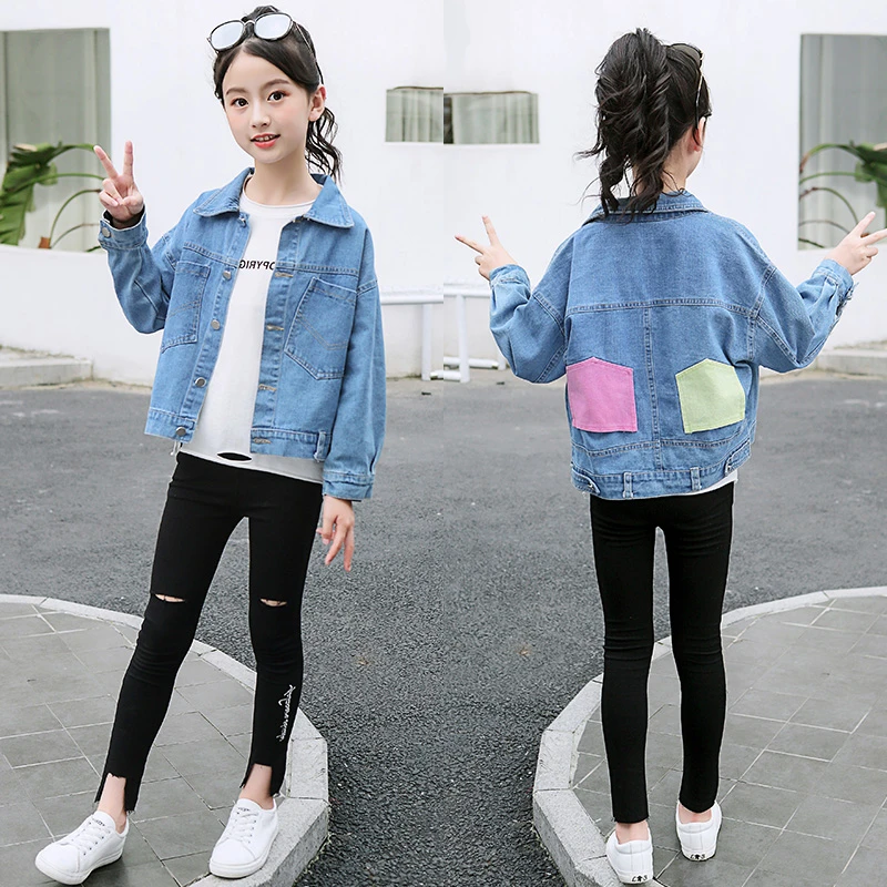 baby pink cropped denim jacket