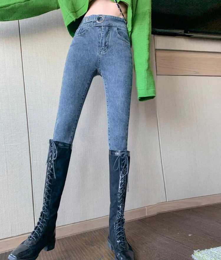 Winter Jeans Female High Waist Denim Skinny Warm Jeans for women Mujer Velvet Pencil Pants Stretch Pantalon Femme