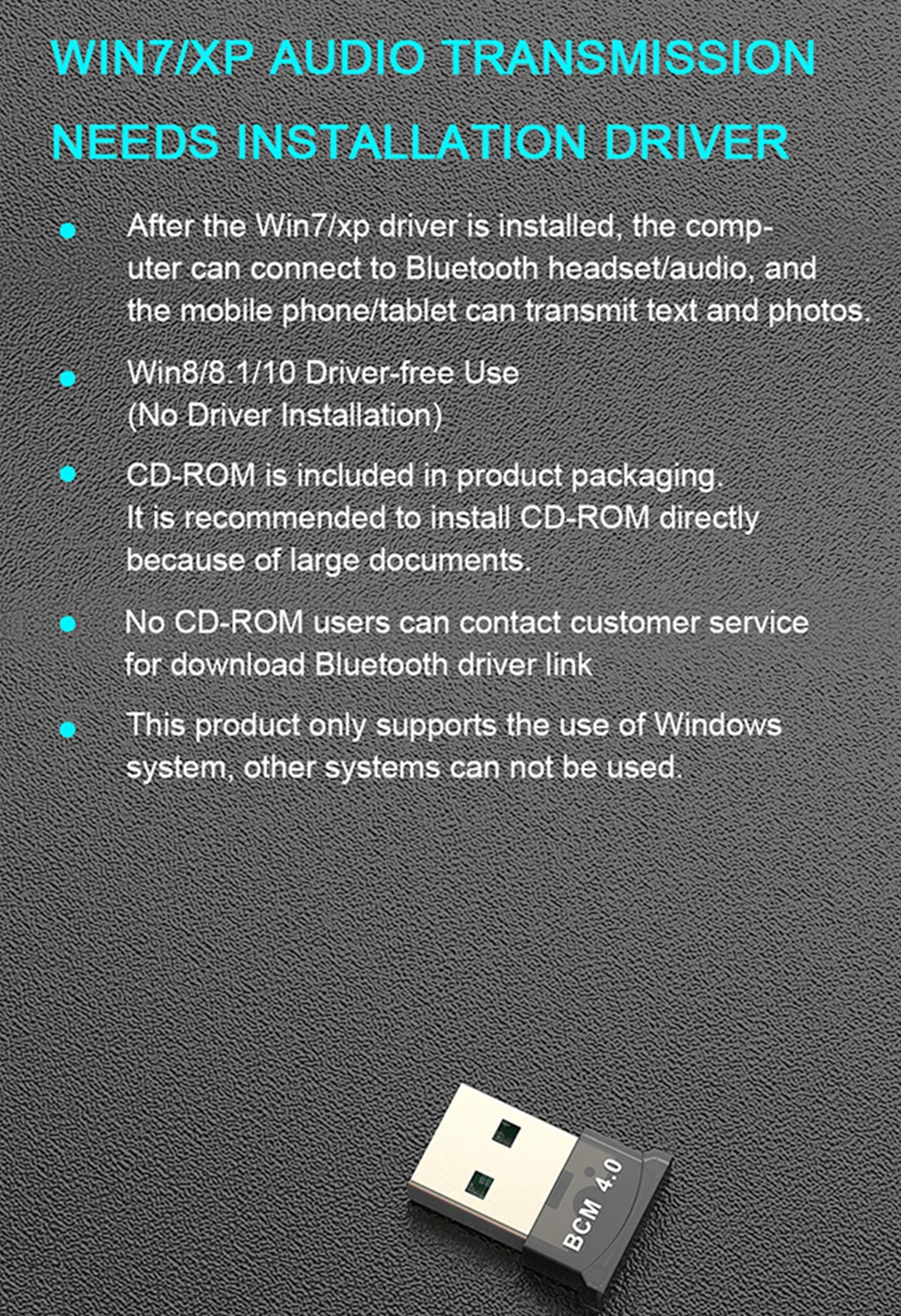 2 pcsw/Лот Мини USB Bluetooth V4.0 ключ BCM 4,0 адаптер аудио Aux приемник для компьютера PC динамик музыкальный передатчик