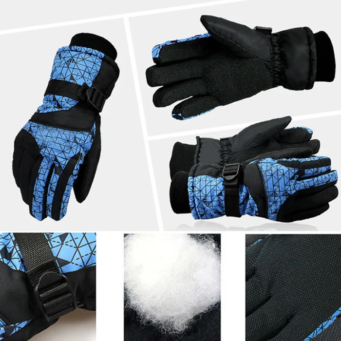 1 Pair Ski Gloves Warm Windproof Anti-slip for Winter Outdoor Snow Motorcycle Cycling ASD88