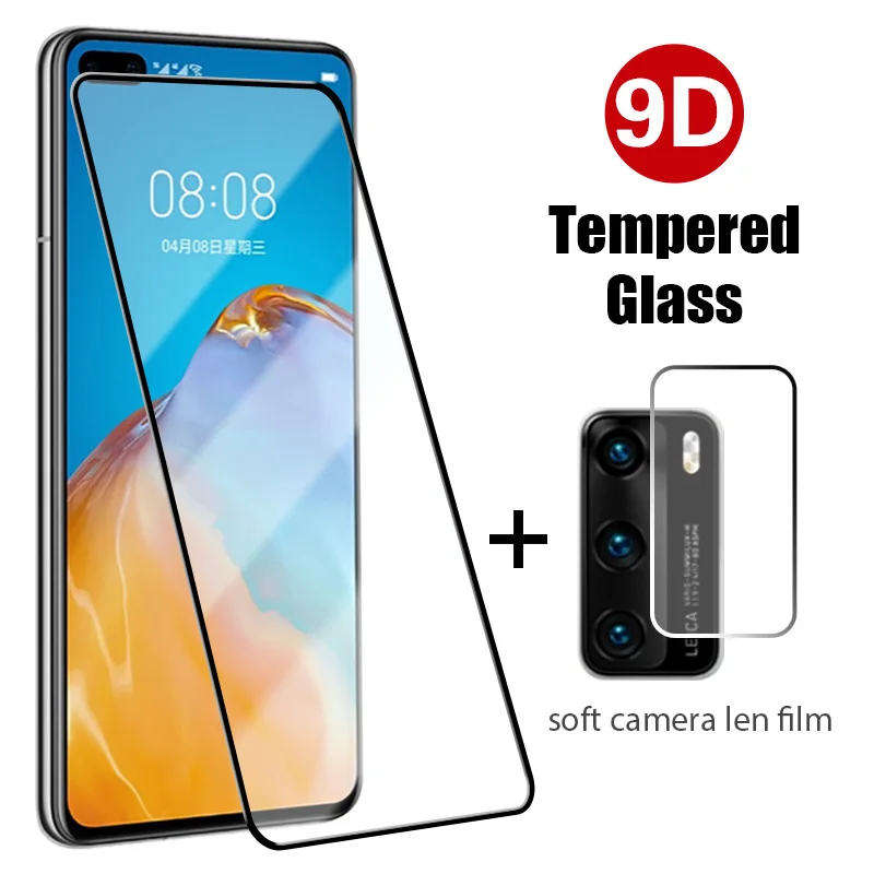 2 в 1 9D Защитное стекло для экрана Huawei Nova 5T 6 7 8 SE 7i на объектив камеры Y9S S 9A 7A Y6 9 2019 Y7 8P