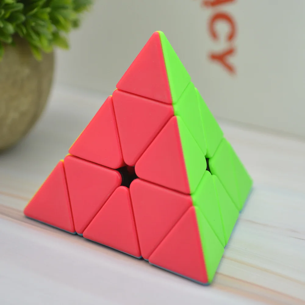 LeFun 3x3 Пирамида без наклеек Волшебные кубики головоломка твист Игрушка скорость ультра-Гладкий Профессиональный LeFang 3x3