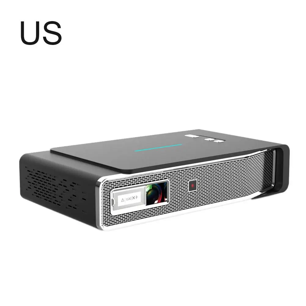 Black US TOUMEI V5 3800 люмен мини-проектор портативный 3D 4K Full HD DLP карманный проектор умный Android wifi двухдиапазонный видео домашний кинотеатр - Цвет: Black US