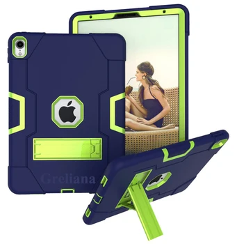 

New Armor Case For Apple Ipad pro 11 2018 Kids Safe Heavy Duty Silicone Hard Cover For Ipad Pro 11 Protective Stand Tablet Cases