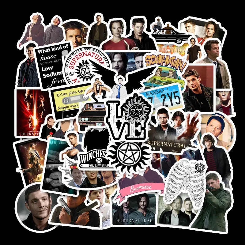 

50 Pcs/Lot Supernatural Stickers Scrapbooking Custom Stickers Papelaria Personality Car Graffiti SPN Sticker Waterproof TZ047G