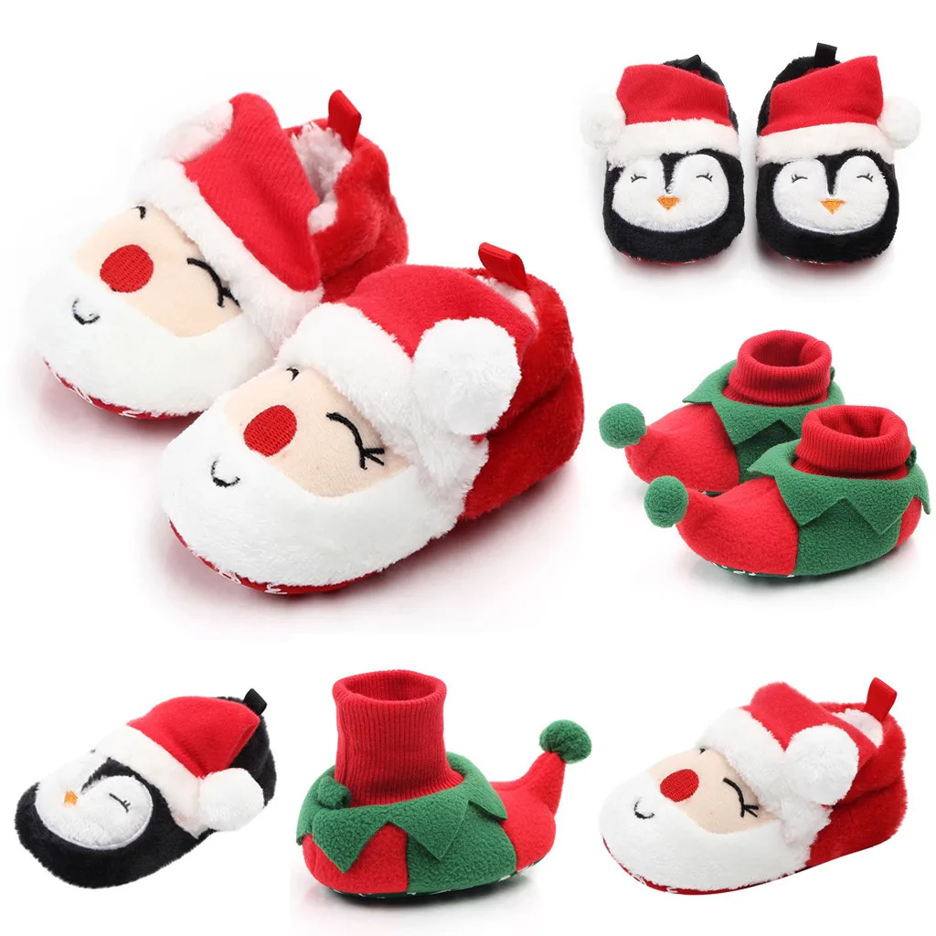Зимняя детская обувь для девочек и мальчиков; удобная разноцветная модная детская обувь для первых шагов; Рождественская Детская обувь;# YL1