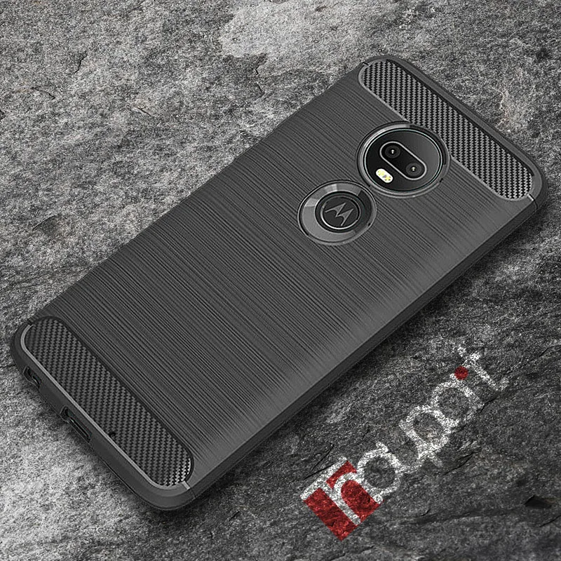 Чехол Thouport для Moto G7 Power Play G6 Plus деловой Мягкий силиконовый чехол из углеродного
