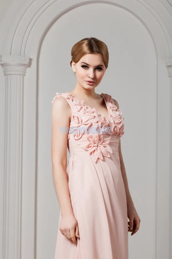 Горячая Распродажа дизайн на заказ ручной работы цветок vestido de noiva шифон Длинного размера плюс платье для выпускного подружки невесты