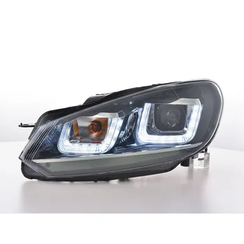 

FKSFSVW17019Daylight LED headlights with DRL daytime running light for VW Golf 6 year Constr. 08-12 Black