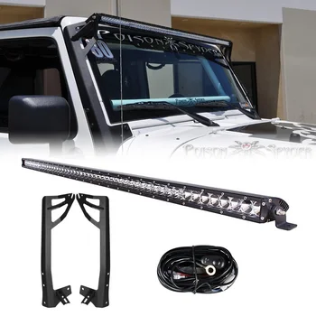 

RACBOX 51 inch Off Road 250W Single Row LED Work Light Bar Windshield Mounting Bracket Wiring Kit For Jeep Wrangler JK 2007-2015