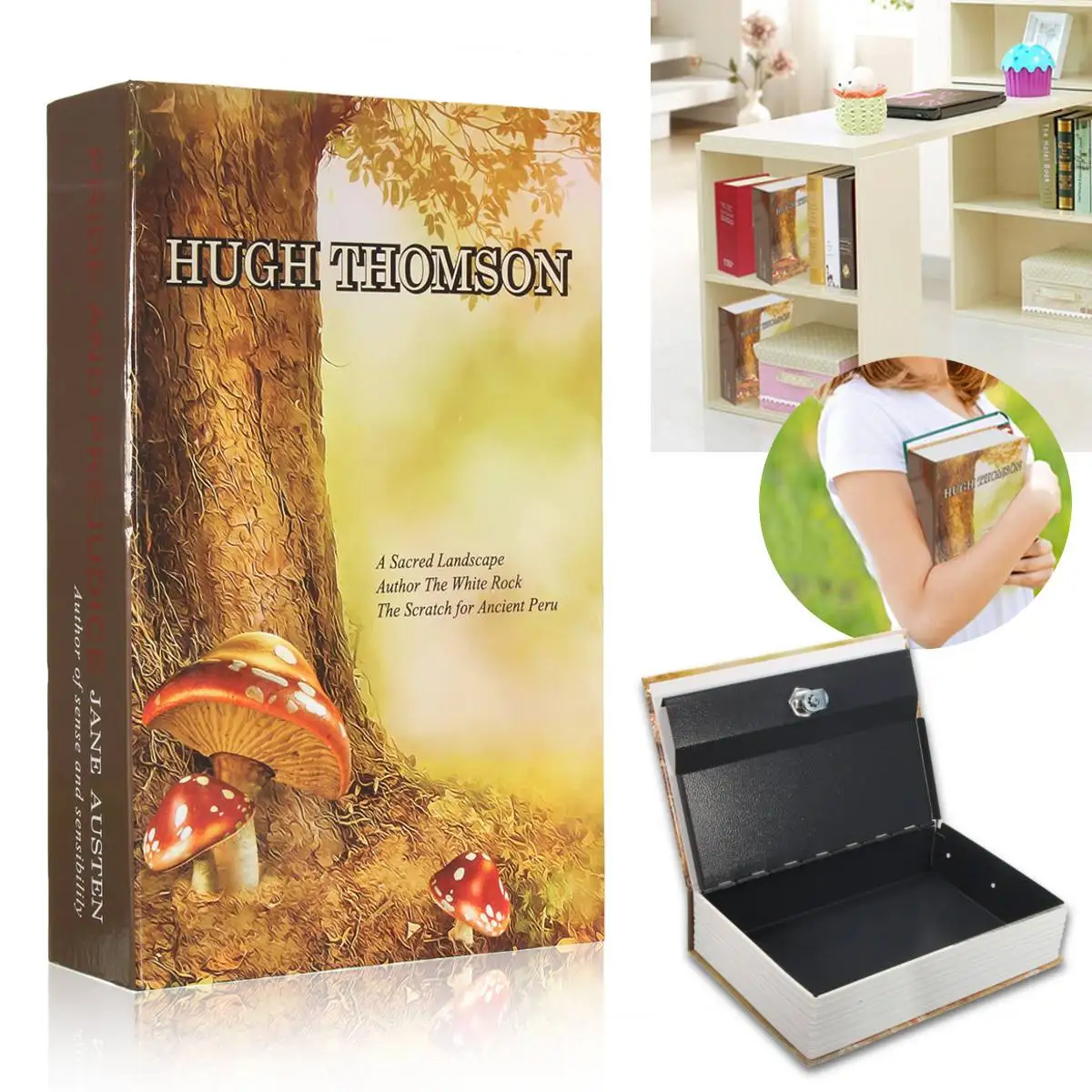 Mini caja de seguridad con 2 llaves, casillero de seguridad secreto oculto, certificado de bloqueo de seguridad, casillero de almacenamiento con contraseña