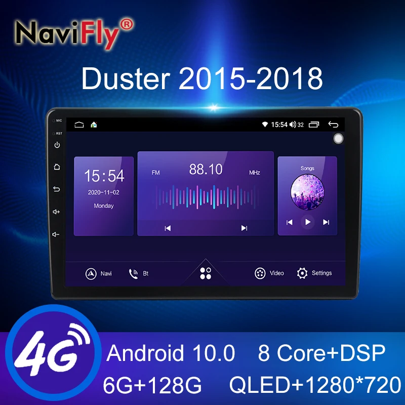 NaviFly 7862 серии 6 ГБ + 128 QLED 1280*720 Радио Android все в одном автомобиля интеллектуальная