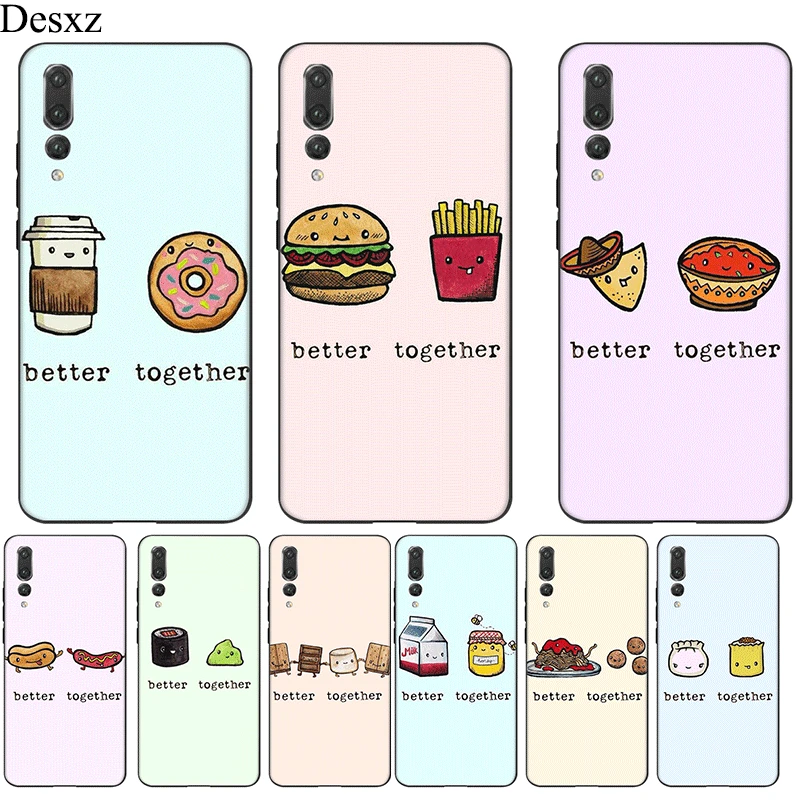 Case for Huawei P8 P9 P10 P20 P30 Lite MINI PRO P Smart Z Plus Cover cute Dessert food Cute | Мобильные телефоны и