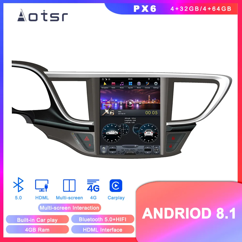 Perfect Tesla Style Android 8.1 GPS Navigation DVD Player For Opel Vauxhall Holden Astra J 2015+ Auto Stereo Multimedia Head Unit Player 2