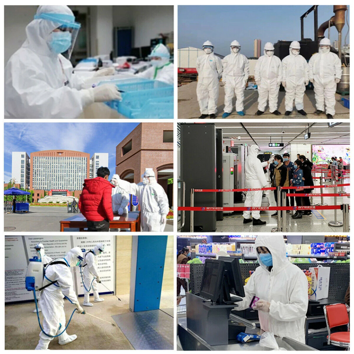 PPE Reusable Coverall Hazmat Suit Protective Suit Disposable Protection Clothing Anti Bacterial Work Medical Isolation Suit PPE Reusable Coverall Hazmat Suit Protective Suit Disposable Protection Clothing Anti Bacterial Work Medical Isolation Suit
