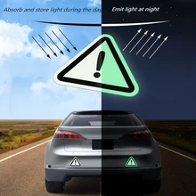 Треугольники Предупреждение лента световой Стикеры для автомобиля светятся в темноте самоклеющиеся Стикеры люминесцентные лампы аварийного Стикеры s сделано с 3 м