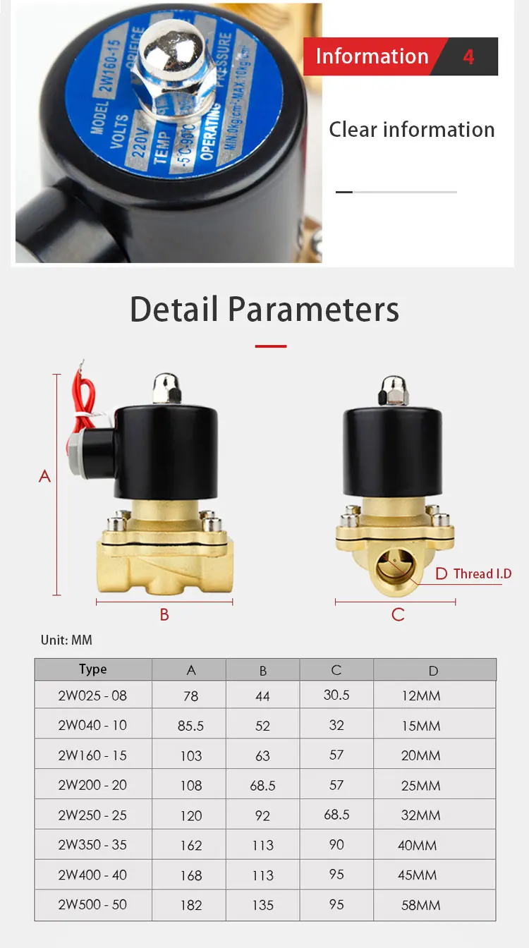 électrovanne électrique femelle pneumatique normalement fermé pour et