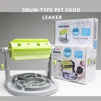 

Plastic Slow Food Bowl Pet Slow Feeder Game Hind&Find Refillable Adjustable Plate Treat Novelty Dog & Cat Toy Drum Type Puzzle