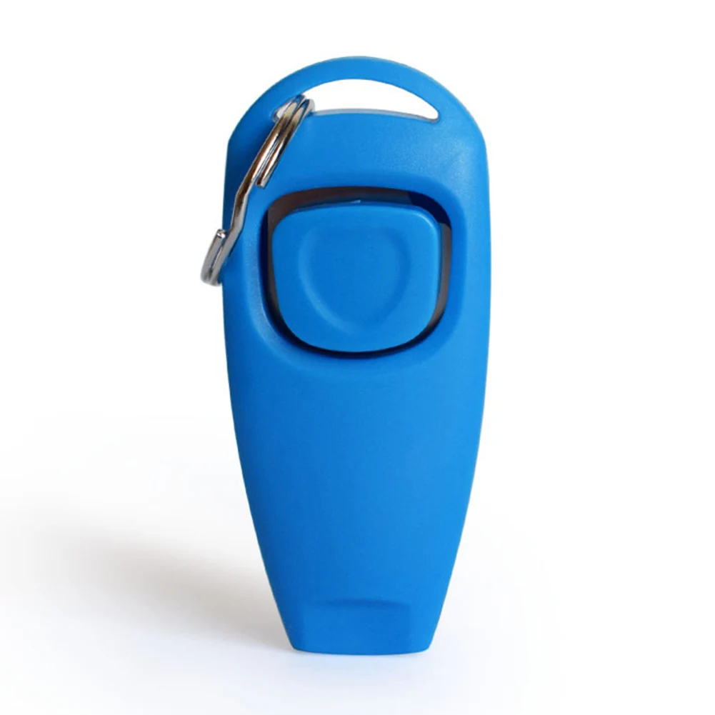 light blue Новая горячая распродажа! Комбинированный кликер для собак и свисток-тренировка, дрессировщик животных нажмите щенка с проводником, с кольцом для ключей NE - Цвет: light blue