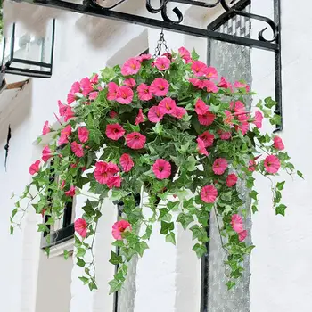 

Artificial Flower Morning Glory Fake Silk Hanging Plant Simulation Garland Wall Wedding DIY Decor Vine Party Home Z6L7