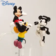 

5cm Disney 3pcs/set Mickey Mouse Action Figure Toy PVC Collectible Figure Mickey Cup Edge Pendant Decorations Children's Gift