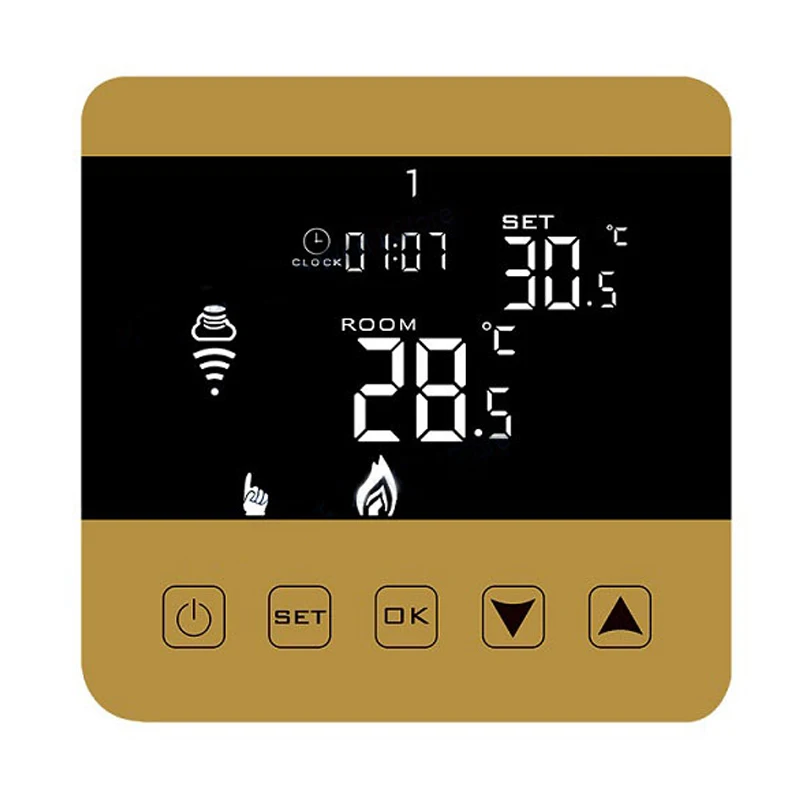 

TOP 16A08-3JH-WIFI Thermostat Electric Heating Floor Voice Control Programmable Room Temperature Regulator