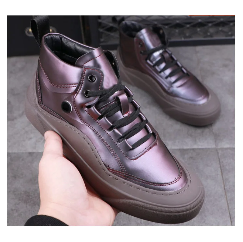 Black Boots Men Зимние трендовые ботильоны; мужские кроссовки; высокие черные зимние рабочие ботинки с пуговицами; повседневная обувь в стиле хип-хоп heren laarsen zapatillas hombre - Цвет: Black Boots Men