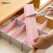 Drawer Organizer DIY Adjustable Storage Partition Board Plastic Drawer Divider Combination Partition Board Space-saving
