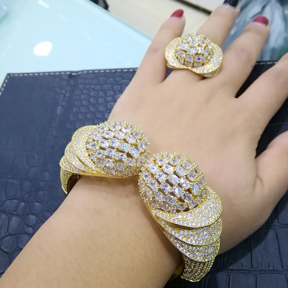 GODKI, роскошные африканские браслеты, кольца, наборы, модные, Дубай, серебряные, Свадебные Ювелирные наборы для женщин, свадебные brincos para as mulheres