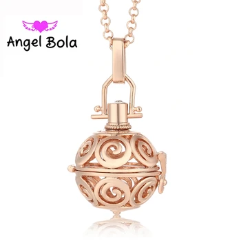 

4 Colors 20.5mm Pendant 10pcs/Wholesale Eco-friendly Copper Engelsrufer Perfume Hollow Cage Angel Bola Ball Jewelry L006