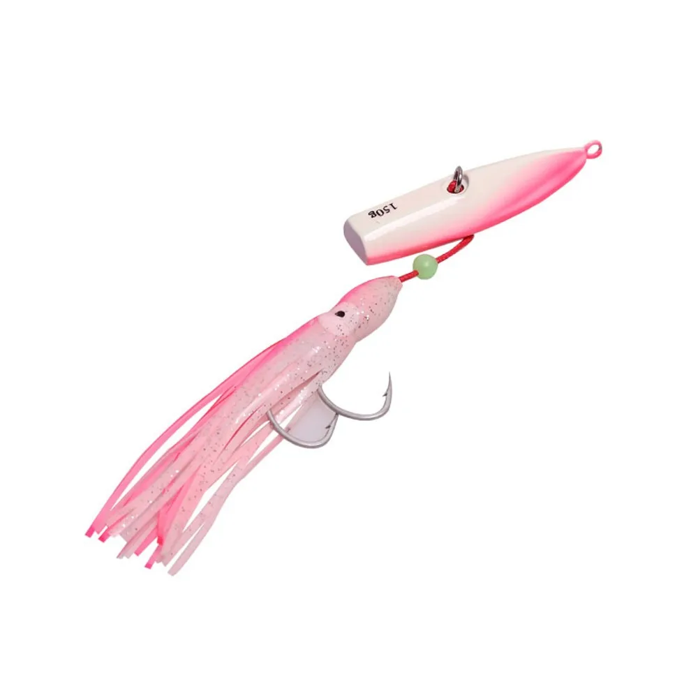 Cabeça de Chumbo Pesca Lula Nadar Baixo Voar Borracha Gabarito Girador Isca 150 - 180 200g 4 Pçs 7 Iscas artificiais
